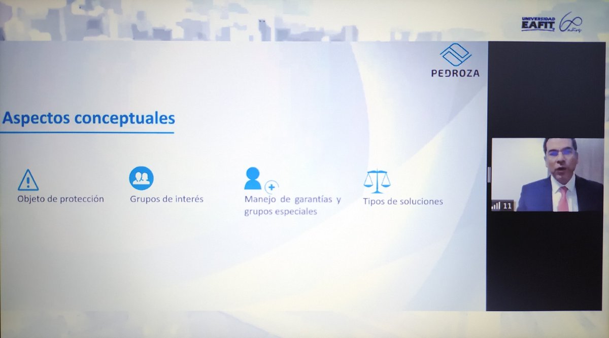 ccpedroza1's tweet photo. En este momento inicia la intervención de nuestro director @romeopedroza en el panel: 'Asuntos críticos del régimen de insolvencia en Colombia', en el marco del Congreso: 50 años del Código de Comercio https://t.co/rVSKZISRwl