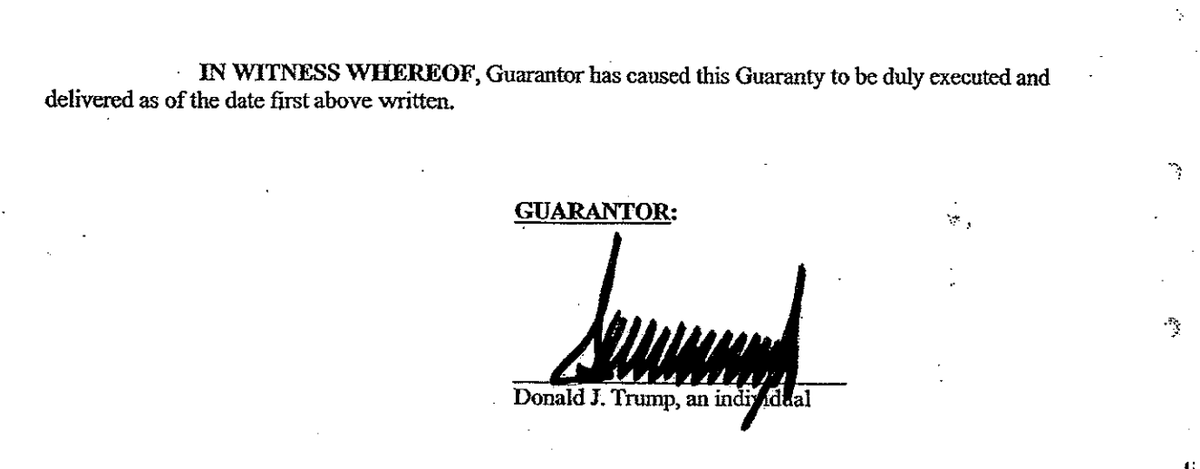 5/ The guaranty agreement clearly states that Trump (the Guarantor) was providing DB (the Agent) with copies of his federal income tax returns, as well as statements of his financial condition, etc. See for yourself.