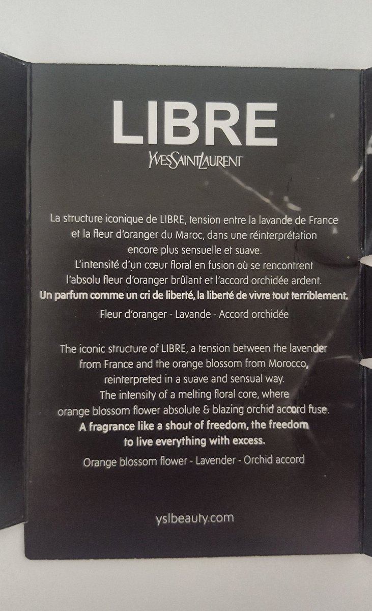 PerfectParfums's tweet image. Name of the Company- @YSL Yves Saint Lauren

The perfume name- Libre Intense

What I Like about L. Intense- Powerful scent. Picturing @DUALIPA Signing a multi-million pound deal late at night.

How I would describe L. Intense- Tonka| Bergamot

Fact- @YSL has worked with @Dior