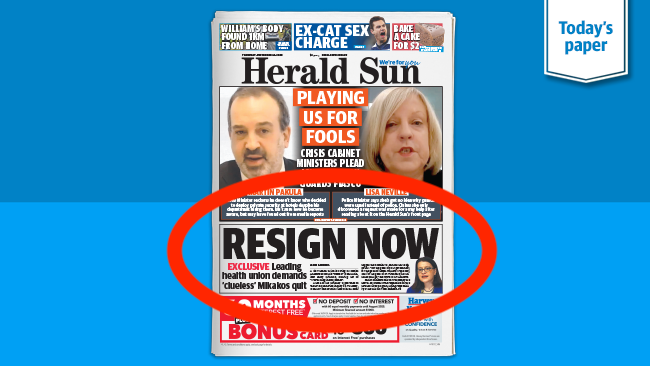 This one goes to News Corp as a whole, which famously called for Jenny Mikakos' head just days before she resigned. Yesterday  @rachelbaxendale asked Dan Andrews: "Is it a good thing for a health minister to resign in the middle of a pandemic?"