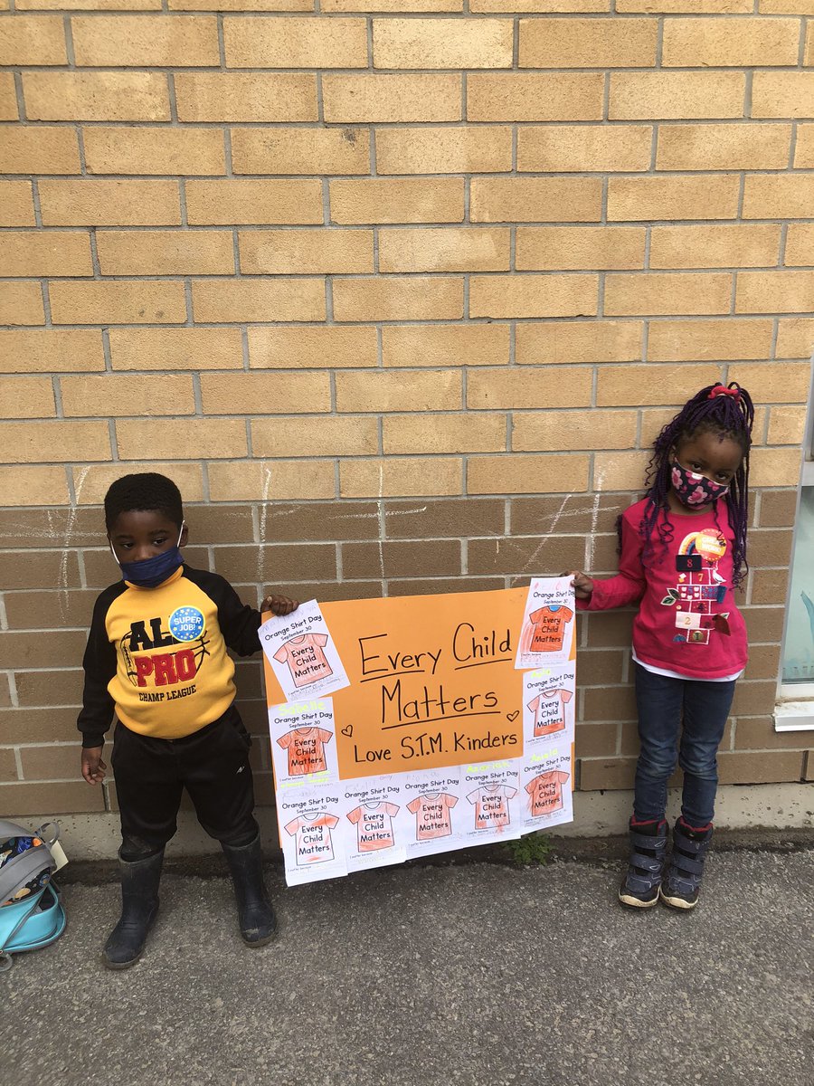 #OrangeShirtDay2020 #EveryChildMatters <a href="/ThomasMoreOCSB/">St. Thomas More School</a> Kinders honour “Every Child Matters” We remember and honour the hearts that were broken from residential schools <a href="/kbkinders146/">@kbkinders</a> <a href="/mspennykinders/">Kindergarten Journey</a>