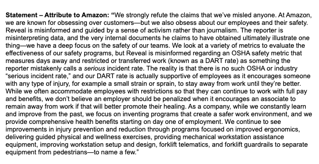 2/ After our story published, Amazon PR people sent an email to editors at partner publications who ran the story and reporters who wrote about the story.