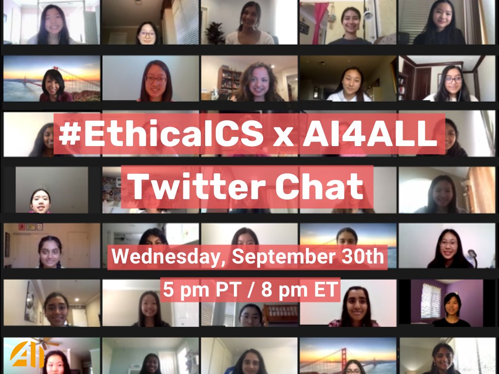 catherinehyeo's tweet image. #ethicalCS x #AI4ALL is starting now!!! Follow along in the hashtag. I&apos;ll be compiling my answers in this thread: