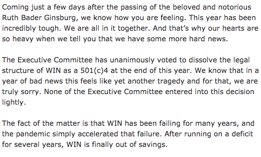 WINonline's tweet photo. An official announcement from our Executive Committee on the future of WIN: https://t.co/5rNhWOIjMn