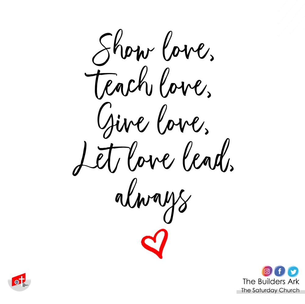 builders_ark's tweet photo. For us it's all love.. today is all about love, love breaks the chain that cripples the mind... it sets the hands free to do wonders... for our God is love. #NigeriaAt60 https://t.co/Avkb8w9KE2