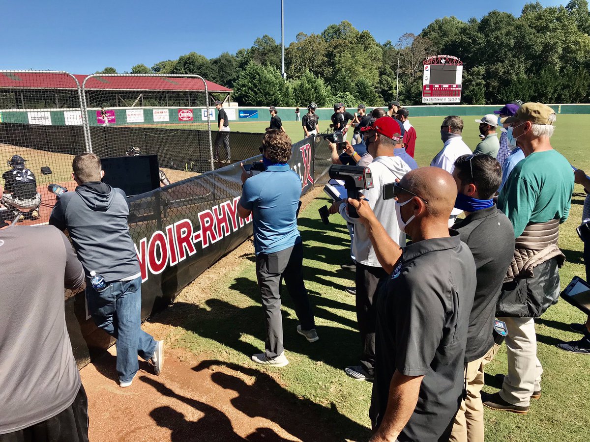 Baseball_LR's tweet photo. MLB SCOUT DAY today for our players!
Appreciate all the scouts in attendance - over 20 organizations represented 👀
Always a great day to showcase our program as well as our neighbors @CVCCBaseball 👊🏽
Scouts loved @rapsodo display 📺
#ProBears 🐻 🔥 💣 💨
#BaseballTown ⚾️ https://t.co/zHpPrkEBaA