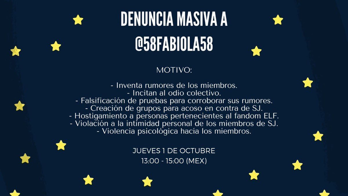 Vero155Veronica's tweet photo. #WeProtectSJ #FabiolaOut
La denuncia es así:
-Sus tweets incidan al odio
-Participa en acosos selectivos
-Elegir: para mi / otra persona https://t.co/doedFBmYUw