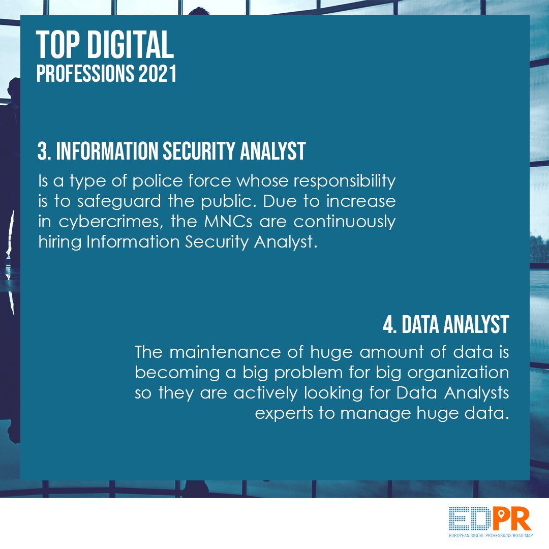 EdprProject's tweet image. It’s clear to everyone that the tech industry is booming. That’s why now is the perfect time to learn about the best IT jobs. Here is our list of the best tech jobs for 2021.

#EDPR #EDPRProject