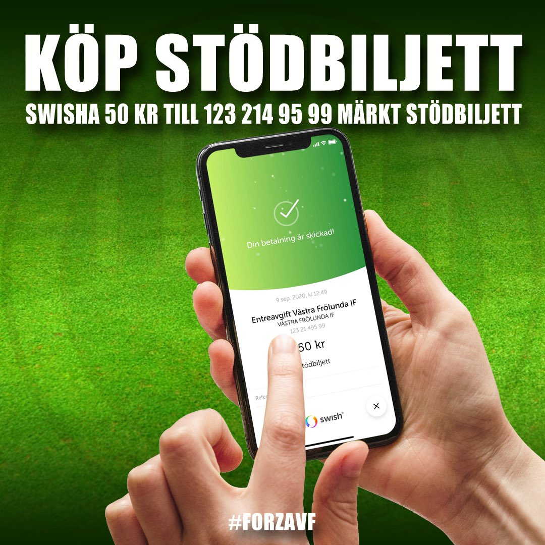 vastra_frolunda's tweet photo. Stötta Frölunda!
Den stora ungdomsklubben från väst jagar uppflyttning för andra året i rad och drömmen om avancemang under klubbens 90 års jubileum lever i högsta grad. 

Hjälp klubben genom att köpa stödbiljetter för 50 kr styck. Tack!

Dela gärna inlägget. 👊🏼💚⚽️

#forzavf https://t.co/3sSVAkAPvs