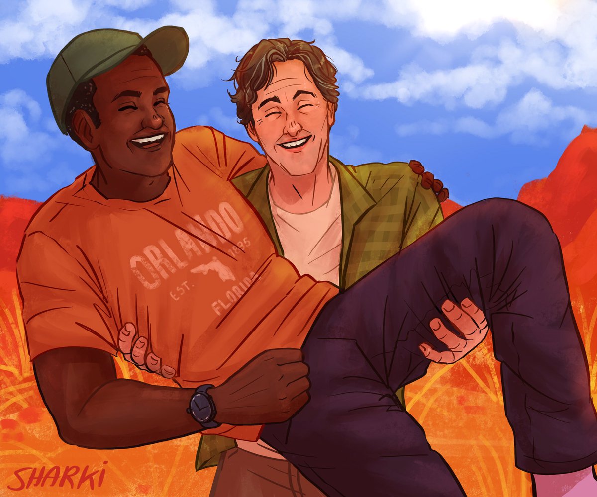 TheArtSharki's tweet image. thought i’d repost this hanbrough drawing i did a while ago because i love them!!! #hanbrough #mikehanlon #billdenbrough