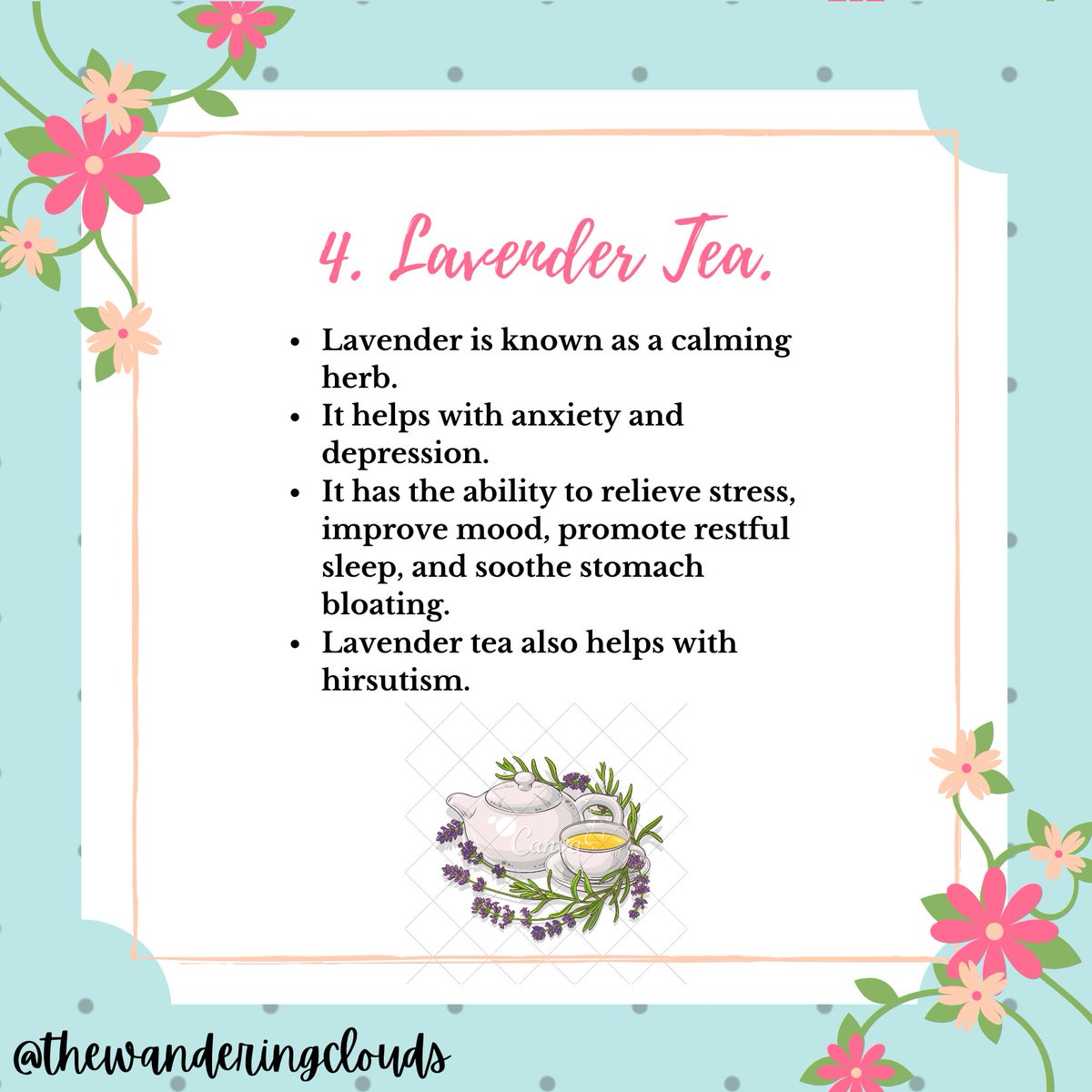CloudsWandering's tweet photo. Wrapping up this PCOS awareness month with our last post ie "PCOS- Healthy tea options".
Switching onto these herbal teas can really prove to be effective and help you healing PCOS naturally! ❤
#thewanderingclouds #pcosawarenessmonth #pcostea #healthytea #PCOSwithMedplus https://t.co/7QpXJejrNI