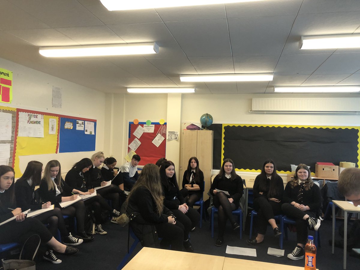 MarwickMrs's tweet photo. The great debate! Higher RMPS pupils debated legalising the death penalty in the UK. Some fabulous points made on both sides but in the end it was agreed by the majority that capital punishment is morally wrong and should not be legalised. @IRoyalSocial @Merrilees_RMPS https://t.co/BRaHpAHEFB
