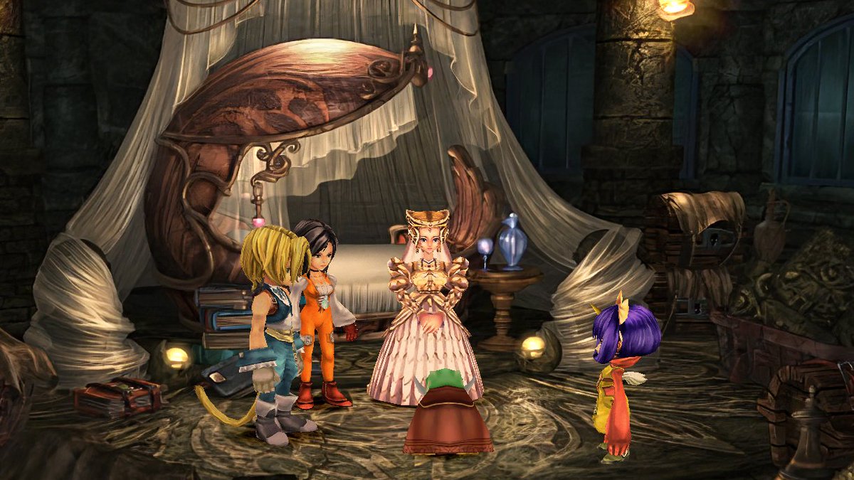 i like this set that only shows up for one scene but i'm very confused why hilda has been living at the bottom of a dormant volcano. kuja's base was somewhere else, he only came to the volcano for some magic thing