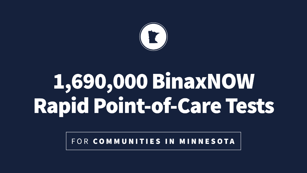 WhiteHouse45's tweet photo. The latest rapid, point-of-care tests will support reopening economies, getting our students back to school, and protecting the most vulnerable in our communities.

The Trump Administration is sending 1,690,000 of them to Minnesota! https://t.co/a0LakXo0rJ