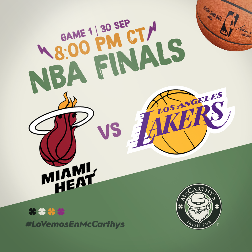 Comienzan las finales de la #NBA y en McCarthy's estamos listos para la acción! ¿Cuál es su favorito amigos? #LoVemosEnMcCarthys 🏀🍀🍺🤘