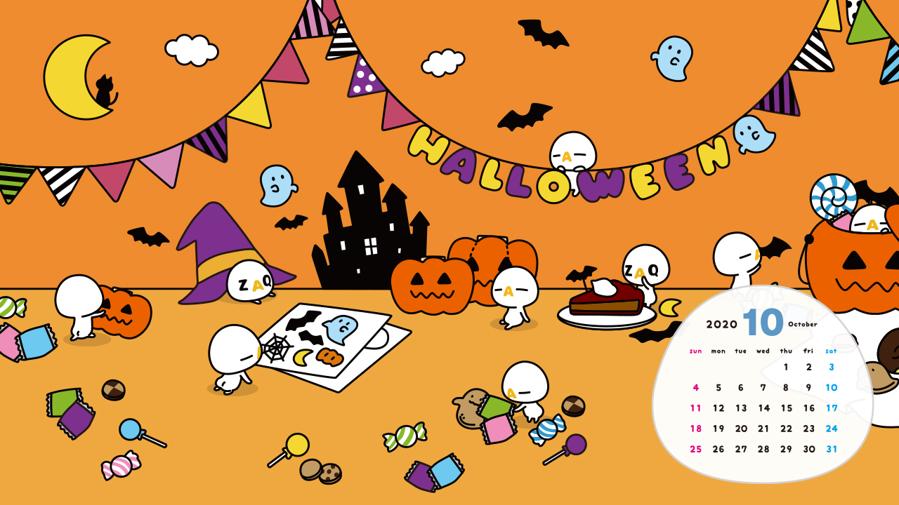 ざっくぅ 公式 Pa Twitter ざっくぅ10月カレンダーつき壁紙が登場 オリジナル壁紙が無料でダウンロードできるよ 毎月新しい壁紙 が登場するのでお楽しみに 今月のざっくぅはハロウィンに向けて準備中 ダウンロードはこちらから T Co Z3ko64gabs