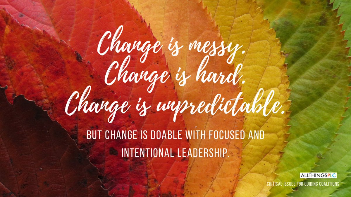 "One person alone cannot solely lead an entire school to become a PLC. Therefore, it is important to foster a shared leadership model—a guiding coalition—to identify and support any needed changes."

Read more of Mona's blog 👉 bit.ly/30m4WFE. 
#atplc
