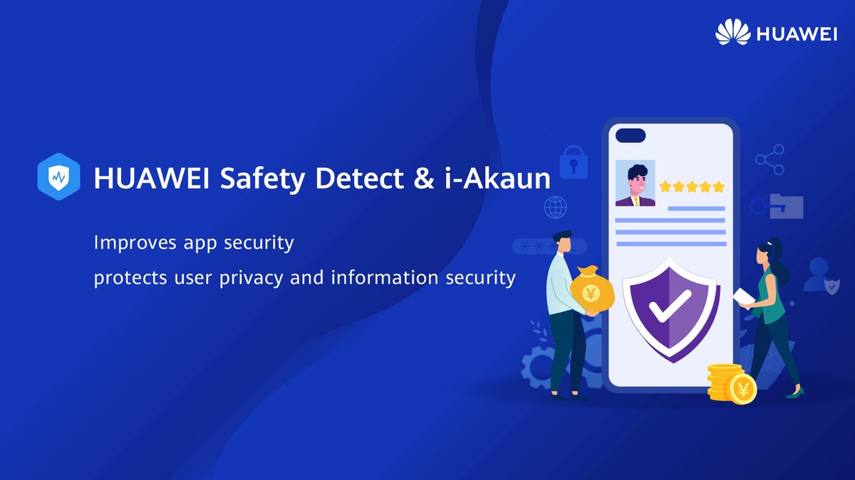 Huawei_devs's tweet image. Integrated with HUAWEI Safety Detect, i-Akaun mobile app by EPF Malaysia is now able to 

✔️ detect any malicious app on current device
✔️ notify users of any risk within the app

Learn more: bit.ly/3jkzejm

#HWDevCase #HMSCore #HuaweiDevelopers