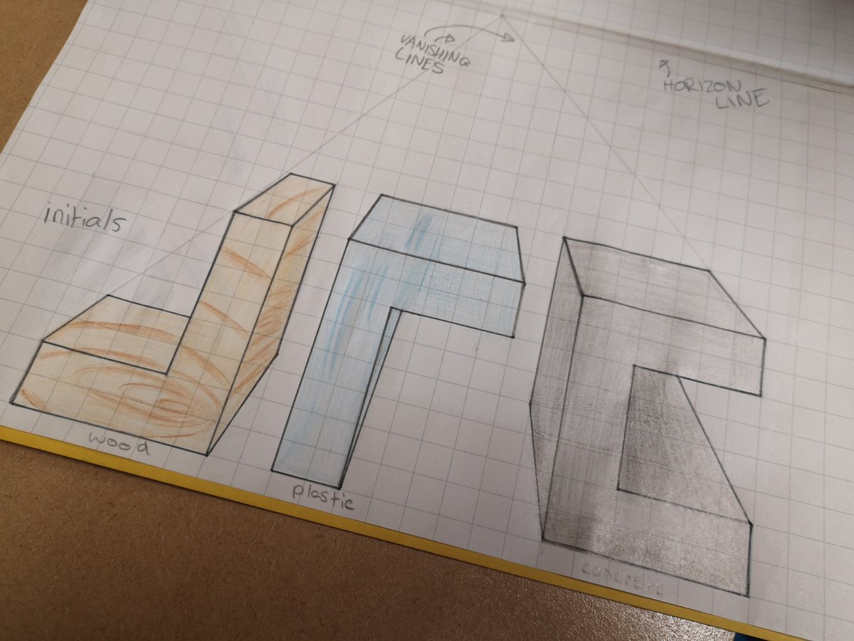 MrsC_BHCS_Tech's tweet image. Yr9 getting to grips with 1-pt perspective. I&apos;m loving how much their sketching &amp;amp; drawing skills are coming on during this unit of work. Some students also building on rendering skills from last wk. #GraphicalCommunication #SketchingSkills #DTrules @BHCS_CIF @BrightonHillSch