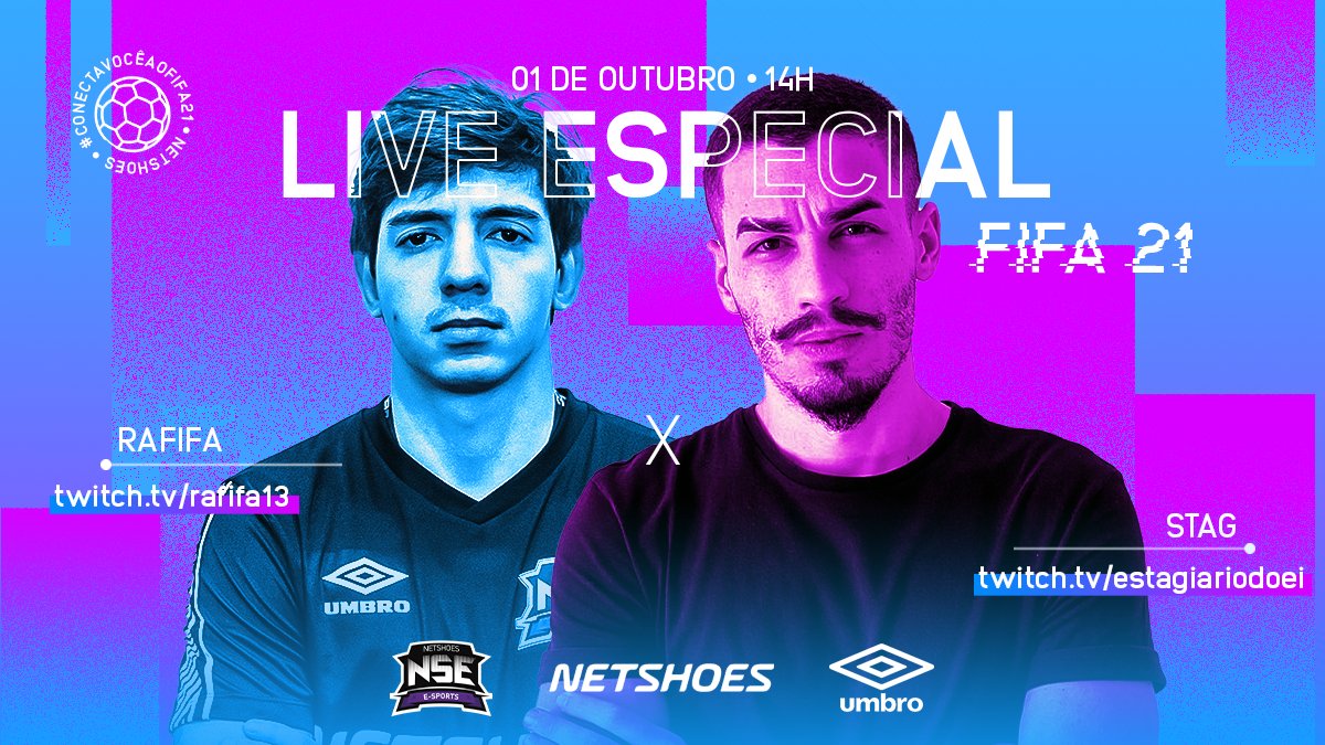 A hora de decidir chegou: @RafifaR13 ou @OEstagiarioDoEI? 🤔
As lives de amanhã na Twitch com o nosso time vai mostrar todas as novidades do novo #Fifa21 , além de premiações exclusivas! 🎁
A gente #ConectaVocê ao #Fifa21 ! 👀
@NetshoesESports @UmbroBrasil https://t.co/iO3m13DVOw