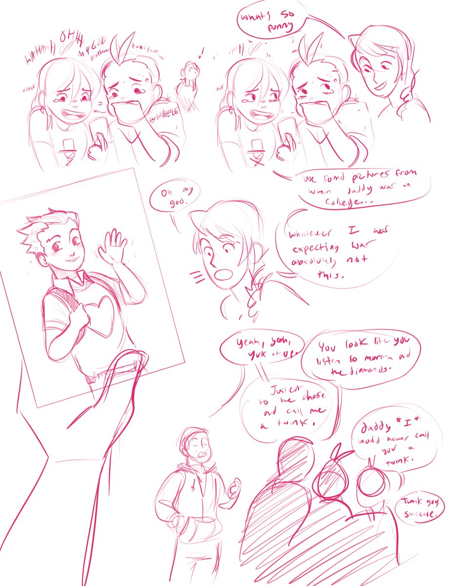 Page of nicks from awhile back and a short comic I found buried on a layer of that franmaya art for some god damned reason 