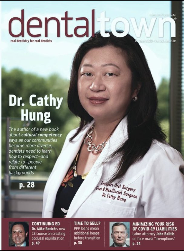 CathyHung4's tweet photo. Honored to be featured in Ocoter’s #dentaltown magazine to talk about my book #pullingwisdom about #DiversityandInclusion and #culturalcompetency https://t.co/VeZASpkh1g
