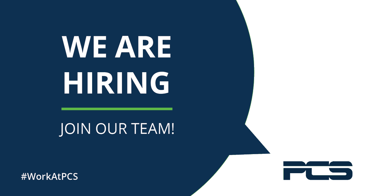 PCSsoftware's tweet image. We are hiring! Are you looking for your next big gig? Join a team recognized for leadership, innovation, and diversity. Check out our open positions here: bit.ly/30oaW0x #PCSsoftware #WorkAtPCS #jobseekers