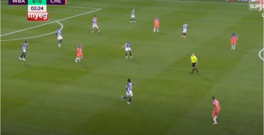 The reason why there werent many patterns becos West Brom were playing with a 5-4-1 formation.This lead to havertz being right in between 5 defs and 4 mids. It was way tough for Kovacic to find havertz b/w the lines as the no. of players in that part of field was way too much.