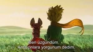 Ben üzgündüm. Ama onlara "yorgunum" dedim.

Küçük Prens, Antoine De Saint-Exupéry