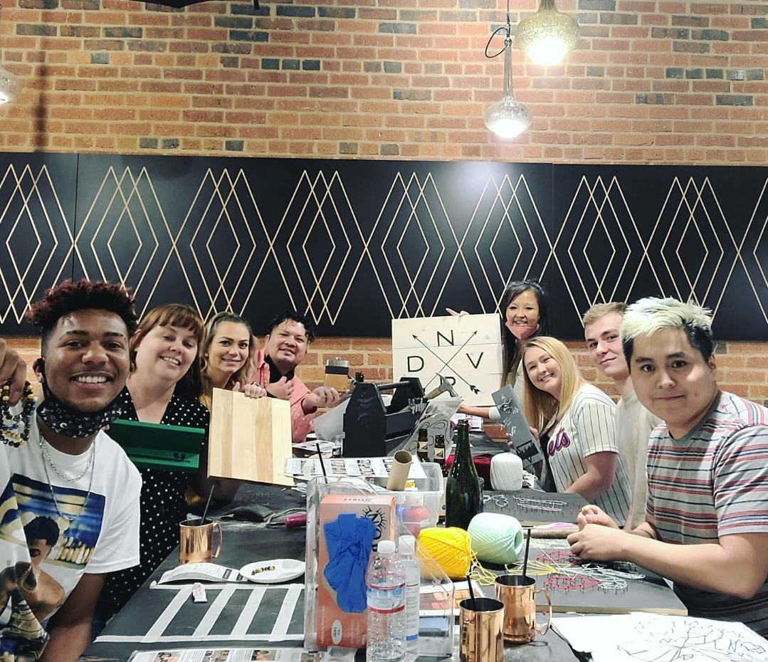 AloftDenver's tweet photo. Channeling out crafty side while celebrating Alexa on her next chapter! Aloft Denver Downtown will never have a sassier Operations Manager! https://t.co/dTuFKEhTTq