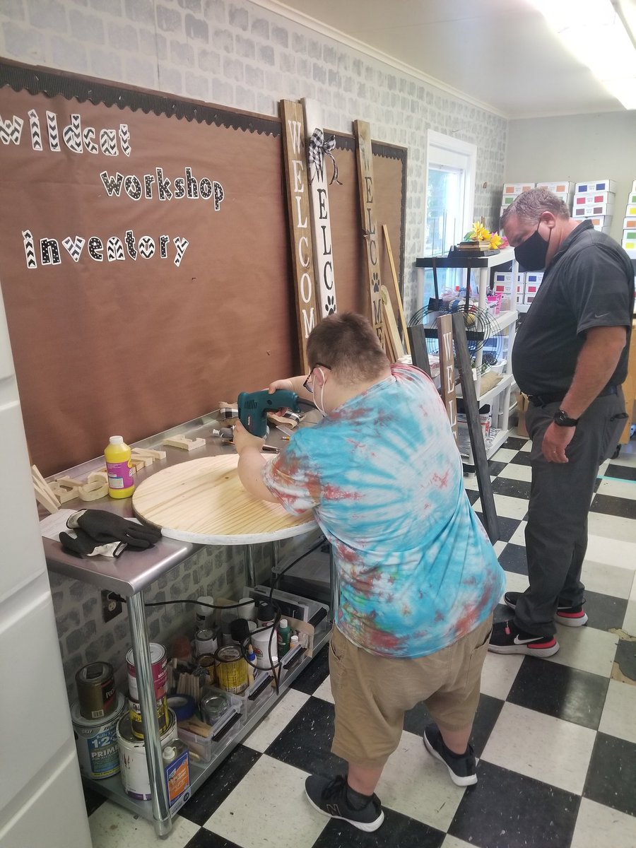 One of my favorite gentleman working hard on a project for <a href="/WorkshopWildcat/">Wildcat Workshop</a>! Great job supervising <a href="/Coach_BEvans/">Bill Evans</a>! <a href="/RichmondHill_HS/">Richmond Hill High</a> #wearerh #BetterTogether #RHHS