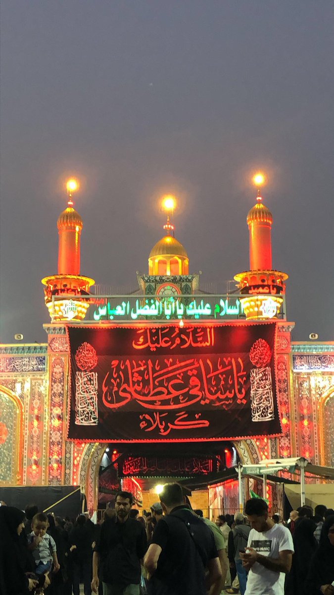 i can’t describe the feeling of seeing the shrine of Moula Abbas a.s for the first time after walking for three days, it’s like all your pain in your body disappears