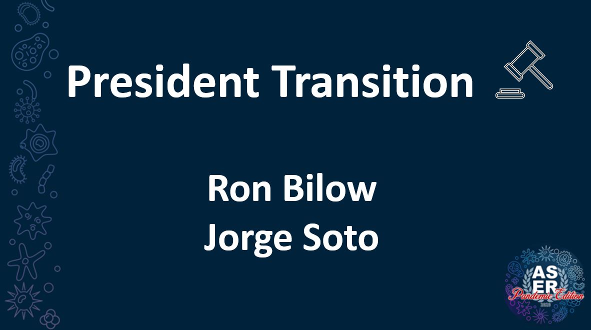 Jorge Soto is the new ASER President! Congrats Jorge! The ASER and all members look forward to your leadership over the coming year!

Thanks to <a href="/emradguy/">Ron Bilow</a> for his incredible dedication, energy, and leadership during the 2019-2020 year! #ASER2020 #Radiology