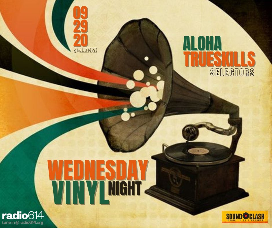 Tonight (Weds) at 9 p.m. -- tune it at radio614.org -- for #wednesdaylivevinylnight with @soundclash_entertainment <a href="/djalohacbus/">DJ AlohaCbus</a> #djalohacbus @djtrueskillz1969