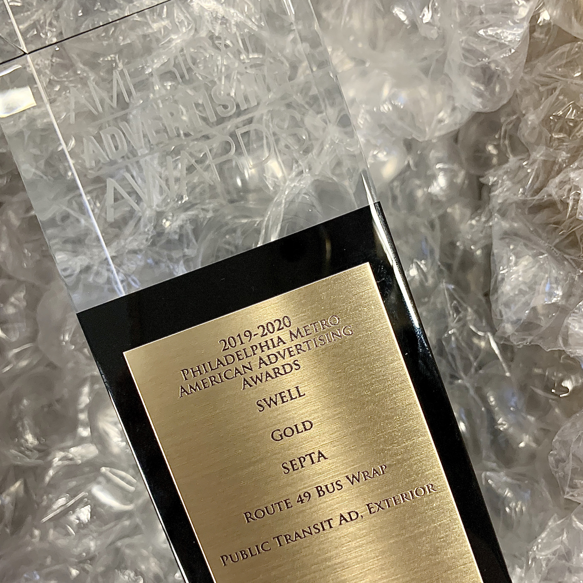 swellphl's tweet photo. Day 3 back in the office = the day our Creative Director (finally) opens her old mail and is reminded that we won 4 ADDYs in March (remember March?) 🥇🥈🥈🥈

@AAFNational @CraneChinatown @SEPTAPHILLY  #SWELLdone #SWELLPhilly #SWELLPA #SWELLPHL #SWELL #SWELLAgency #Adgency https://t.co/zPnRtFdRFM