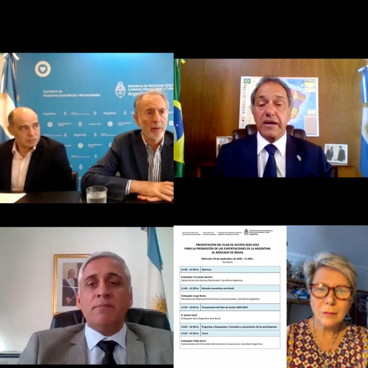 UIPBA's tweet photo. Participamos de la presentación del Plan de Acción 2020-2022 para la promoción de las exportaciones de Argentina al mercado de Brasil 🇧🇷. 
Con la presencia de @Asenciofernando , @JorgeNeme_ , @danielscioli y Pablo Enrique Sívori https://t.co/z9kHyfZi7Y