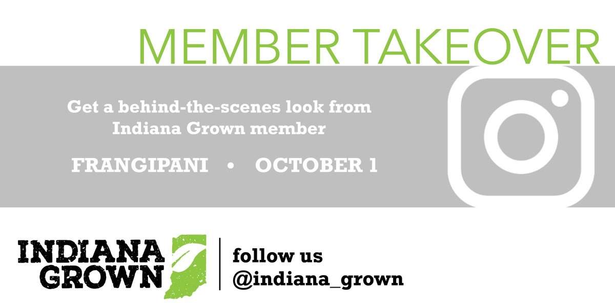 Indiana_Grown's tweet photo. This week's Member Instagram Takeover features an all-natural skin care products brand - Frangipani Body Products. Follow along on our Instagram page tomorrow (indiana_grown) to learn about their plant-based moisturizers, oils, creams and more! #MemberTakeover #TakeoverThursday https://t.co/NQIfQKoAlo