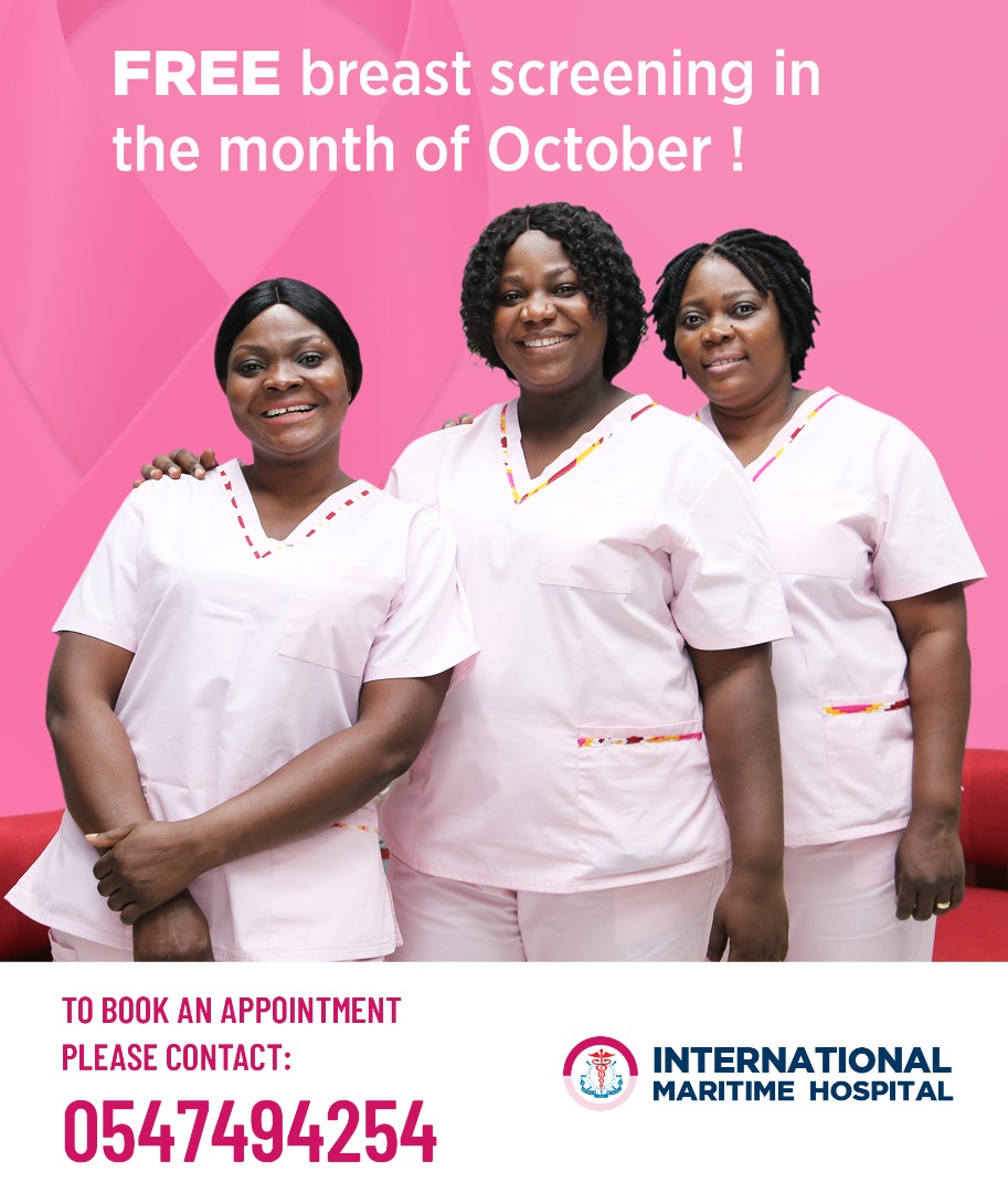 InfiniteHealthS's tweet photo. International Maritime Hospital is offerring free Breast Cancer screening services in the month of October.

See the flyers for details

#breastcancer 
#BreastCancerAwarenessMonth 
#breastcancerfree https://t.co/cfQCC0mwgz