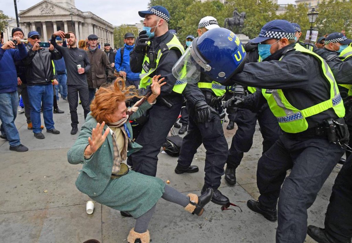 Whether you agree with protesters or not, this photo from The Telegraph is extraordinary. A fellow protester is knocked over and the response is to film it on a mobile rather than help. Makes me feel sad. #bekind