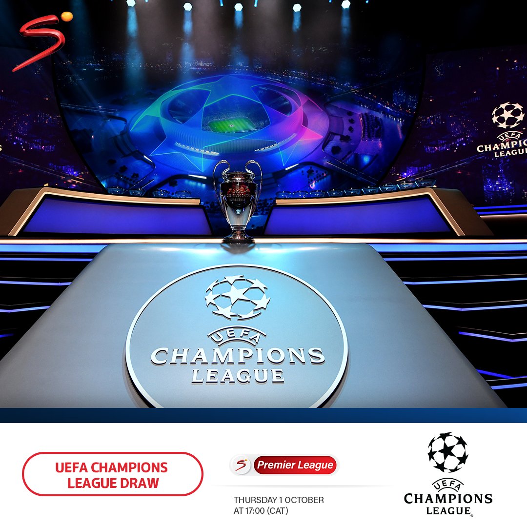 SuperSportTV's tweet photo. The UEFA Champions League draw takes place tonight as teams eagerly await to see who they are drawn alongside in the group stage.
#UCLDraw https://t.co/VQigTpHfQv