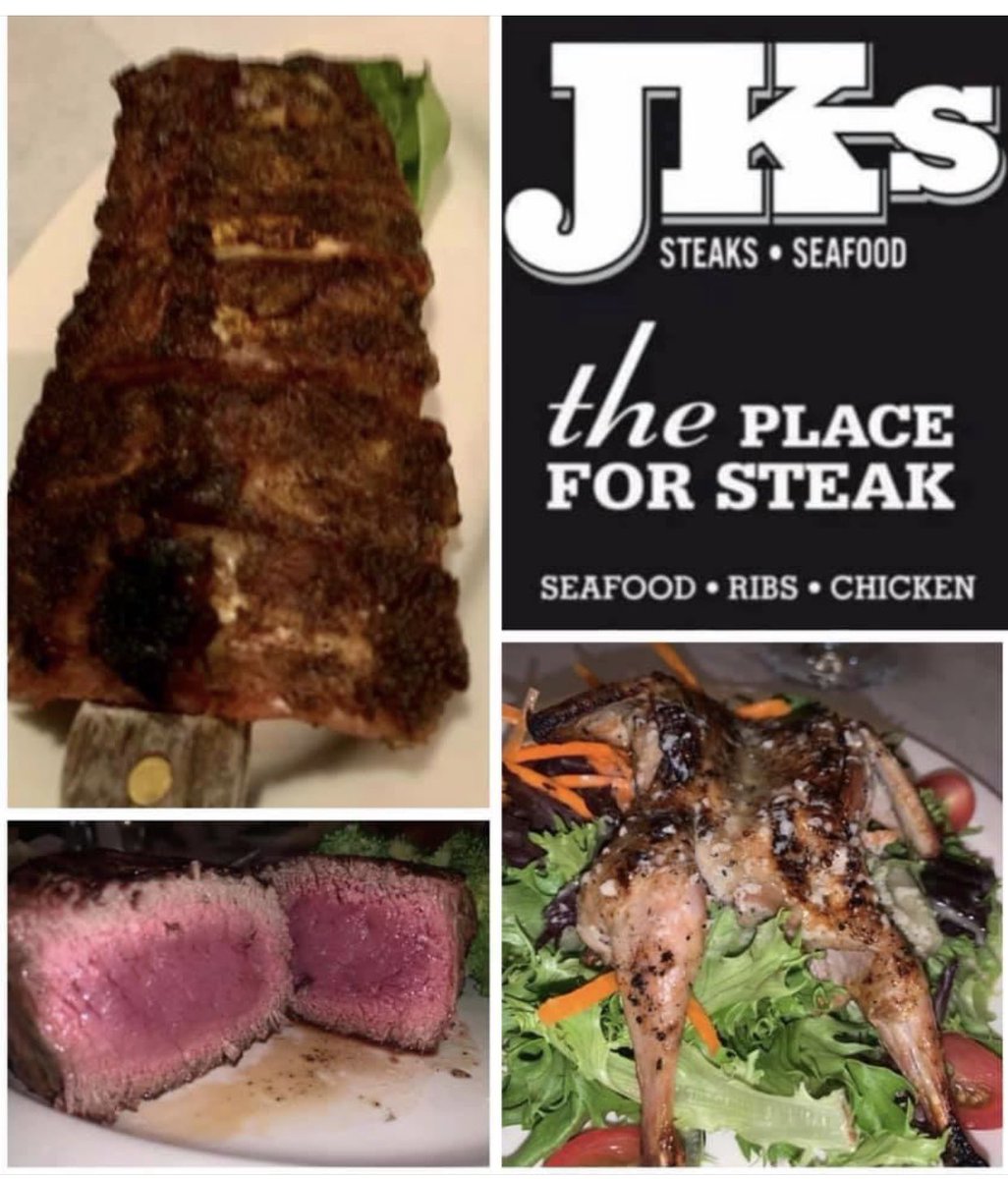 JKsRestaurant's tweet photo. Join us for cocktails, appetizers, entrees or one of our daily specials! #jks #grill #shrimp #beef #filet #seafood #cocktails #quail #wine 🍴 🥩 🍷 🐟 https://t.co/Ie4qNwK0NY