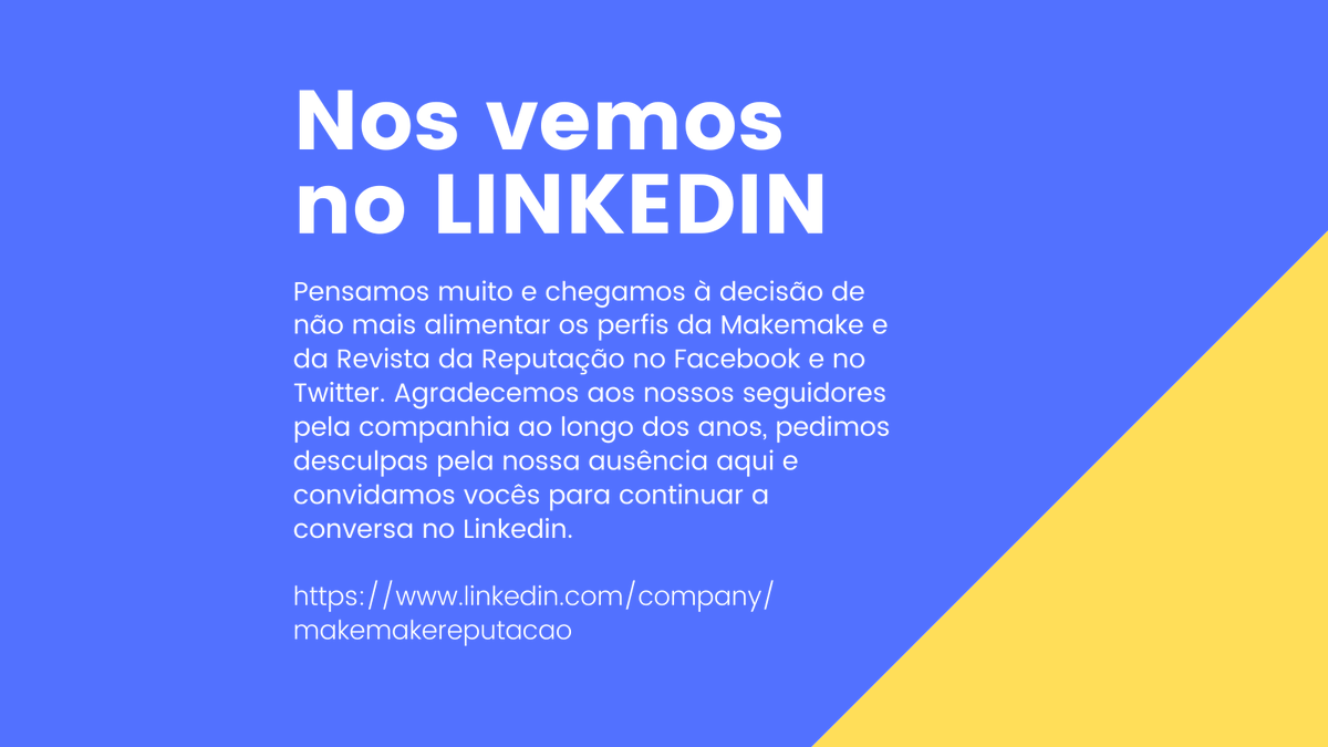 makemake_rj's tweet photo. Esperamos vocês no Linkedin! Obrigada e até breve no Linkedin! Nosso endereço: https://t.co/zuBaMP0M2e https://t.co/oTrFoLBRDq