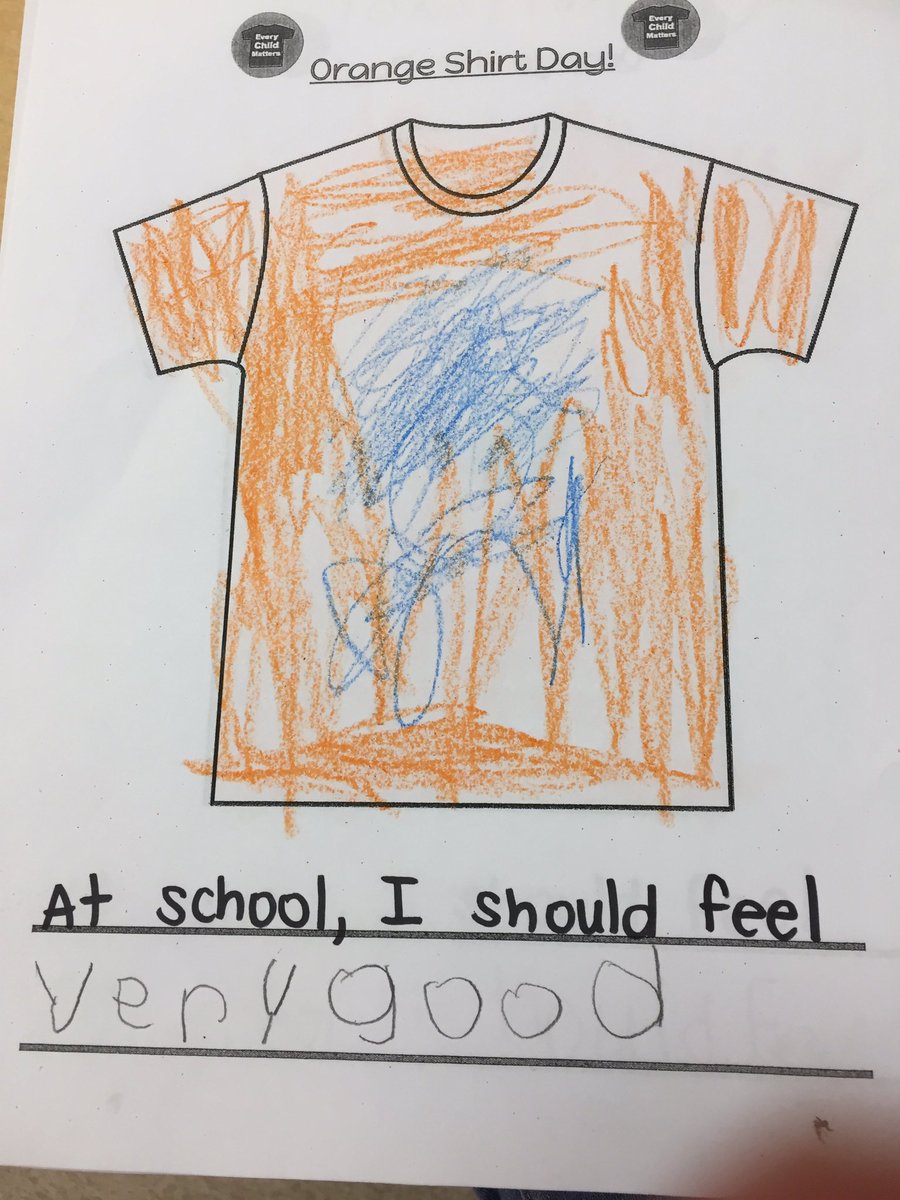 WKbwps's tweet photo. Today we listened to The Orange Shirt Story and shared our ideas about how we think we should feel at school. #OrangeShirtDay2020 https://t.co/U6sShjMq6g
