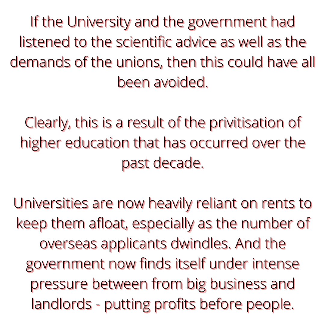 leedsmarxists's tweet photo. STATEMENT ON STUDENT ACCOMMODATION LOCKDOWNS
The University's handling of the pandemic has been nothing but disgraceful. Despite the repeated warnings, students are being forced to pay the price for the rise in cases. We fully support the calls for a rent strike #leedslockdown https://t.co/tPuRG0M9mg