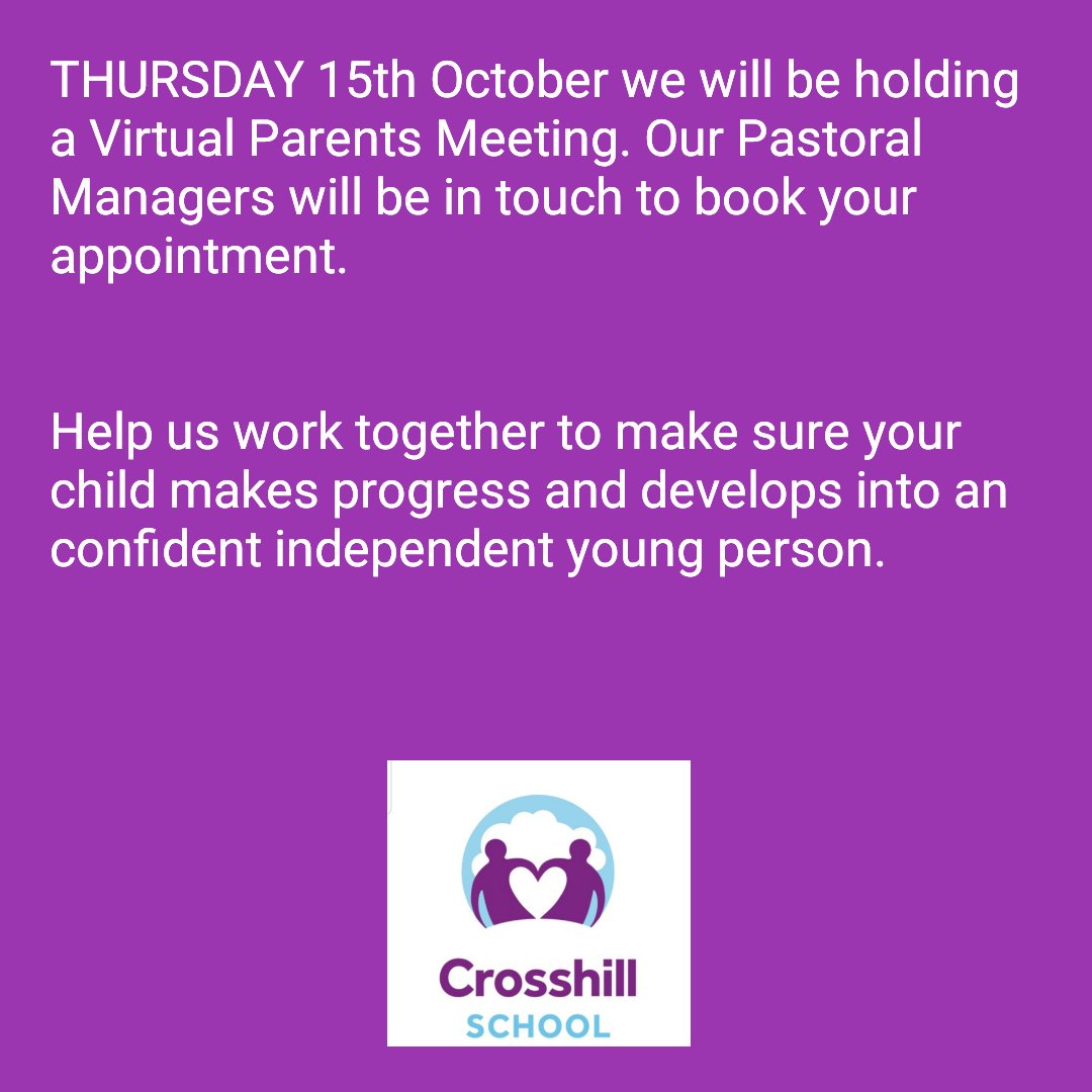 We will be holding our first Virtual #Parentsevening and we will be in touch very soon #online #studentprogress #achievements #meetings #learners #developingconfidence