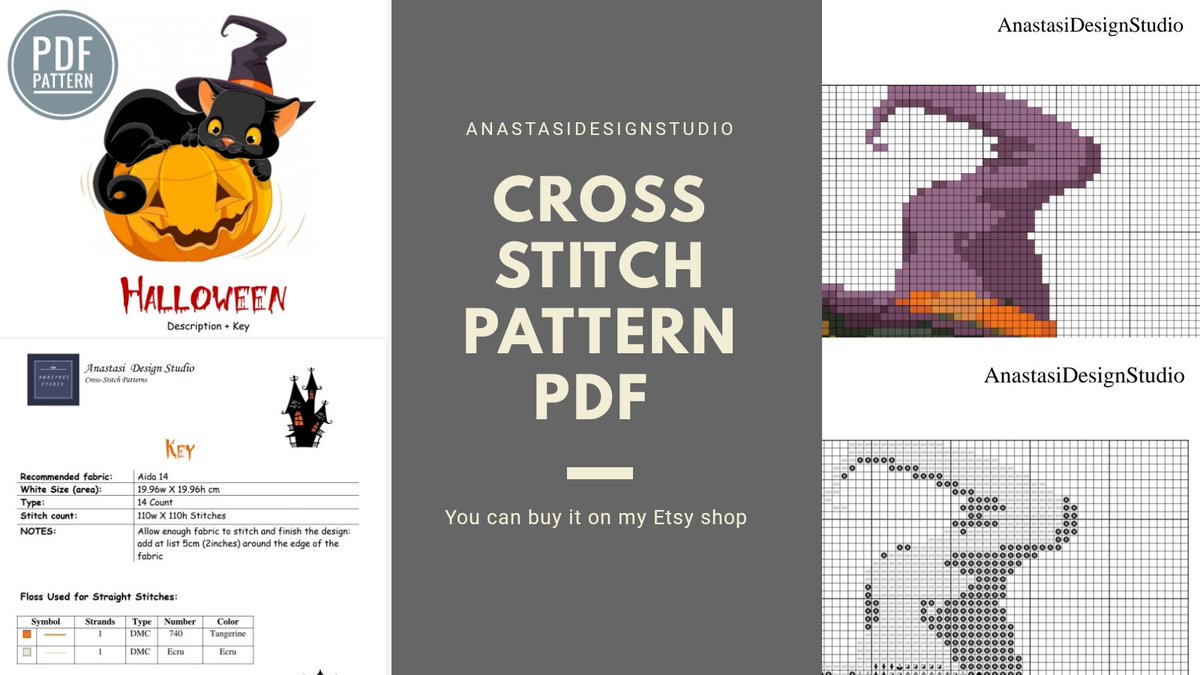 Anastasi_Studio's tweet photo. 💰 $ 4,00
You will receive:
▪️Pattern with color symbols
▪️Pattern with black and white symbols
▪️Key with description, recommended fabric and floss
#crossstitch #crossstitchpatternpdf #crossstitchpattern #embroidery #diy #halloweencrossstitch #pumkincrossstitch #halloweendecor https://t.co/mHv9yuKgY4