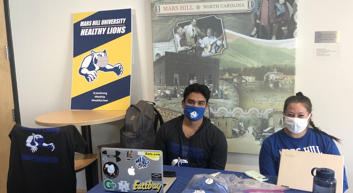 Make sure to pick up your challenge playing card in your mailbox and stop by our Healthy Lions table at Day hall. Tomorrow we will be there at 9am-11am then again from 3pm-5pm🦁 <a href="/TonyFloyd11/">Tony Floyd</a> <a href="/MarsHillU/">Mars Hill University</a> <a href="/MAHECwnc/">Mountain Area Health Education Center</a>