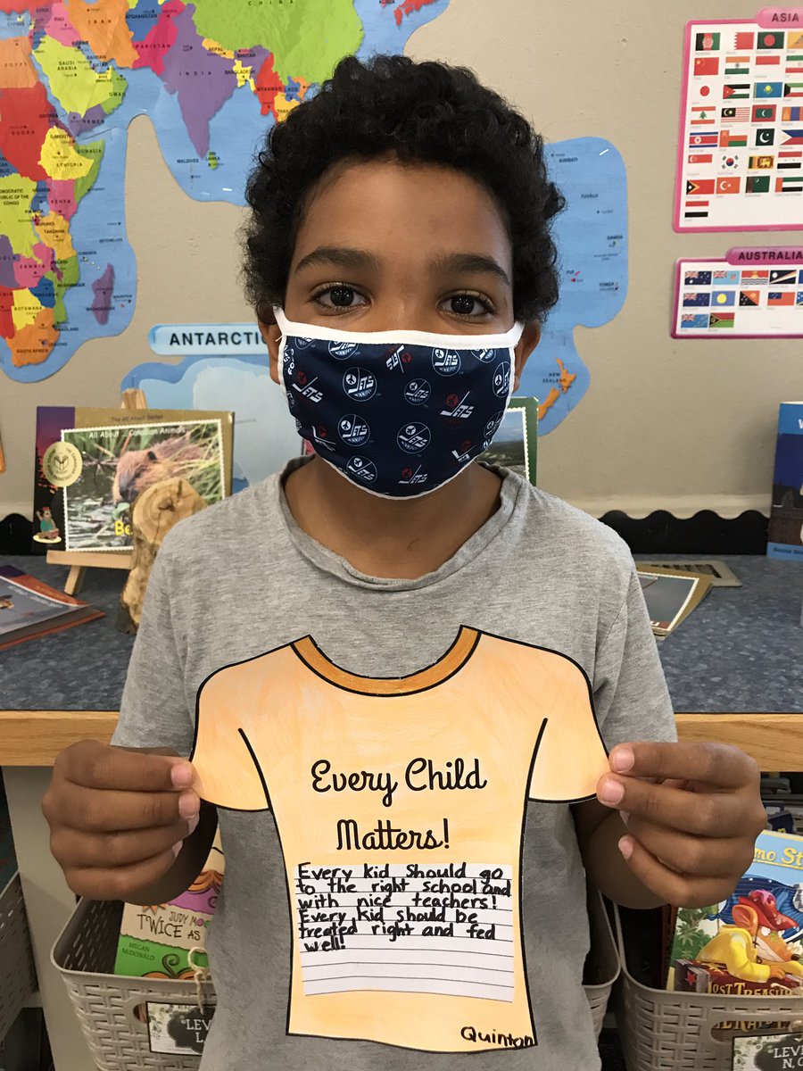 KentRoadWSD's tweet photo. As part of our discussion about the meaning and importance of Orange Shirt Day, we talked about what their rights are as children. Then they listened to Phyllis’s story. This was their response in their own words! 
🧡👏🏻 @WinnipegSD https://t.co/ijUd6rycst