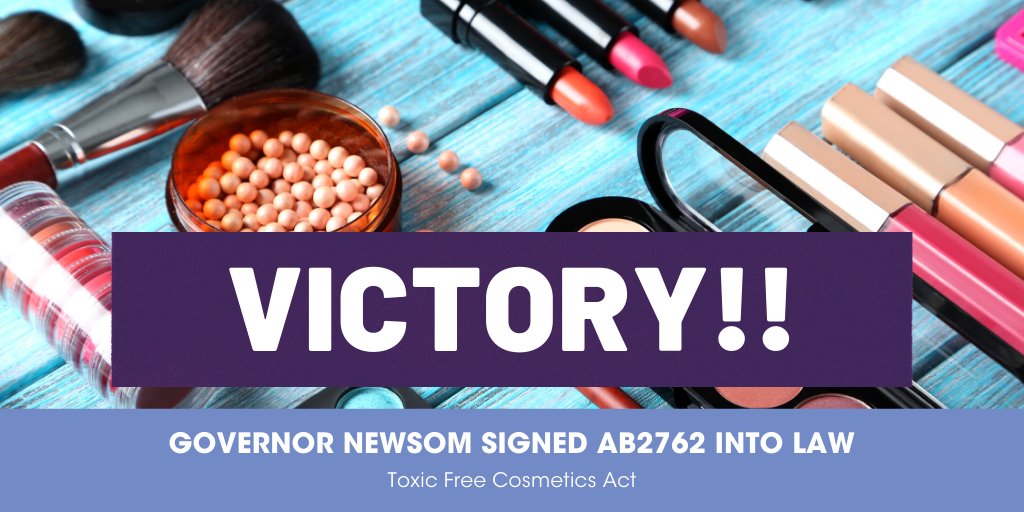 SafeCosmeticsHQ's tweet image. Today, @GavinNewsom signed #AB2762 into law banning 24 chemicals from cosmetics sold in CA, the majority of which are linked to #breastcancer TY @AsmMuratsuchi @BuffyWicks @AsmBillQuirk!! A great day for breast cancer prevention and #safecosmetics!