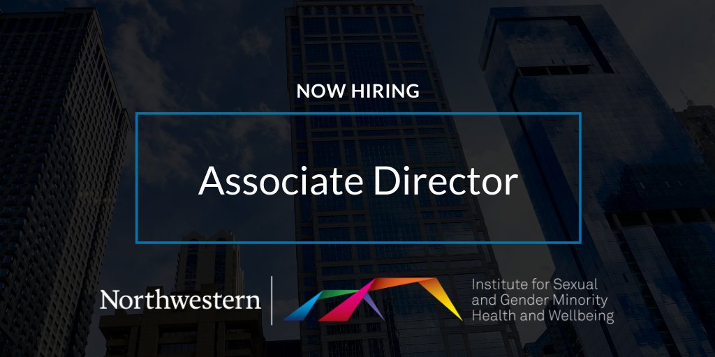 Impact_NU's tweet photo. Job alert! ISGMH is now hiring an Associate Director to oversee day-to-day operations at our @NorthwesternU #LGBTQ health research institute. We strongly encourage people of color, transgender and non-binary people, and women to apply. 🌈

Details: https://t.co/QETvMkwpxX https://t.co/ISR5DaJv6m